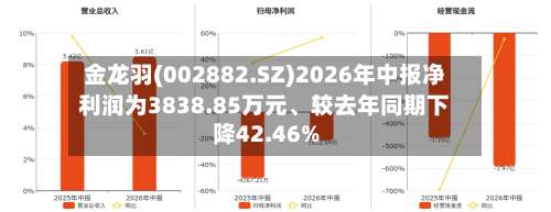 金龙羽(002882.SZ)2026年中报净利润为3838.85万元、较去年同期下降42.46%