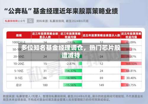多位知名基金经理调仓	，热门芯片股遭减持-第2张图片