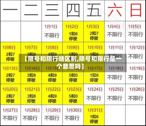 【限号和限行啥区别,限号和限行是一个意思吗】-第2张图片