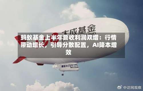 蚂蚁基金上半年营收利润双增：行情带动增长	，引导分散配置，AI降本增效-第3张图片