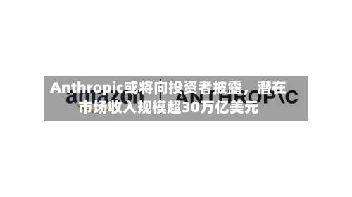 Anthropic或将向投资者披露	，潜在市场收入规模超30万亿美元-第2张图片