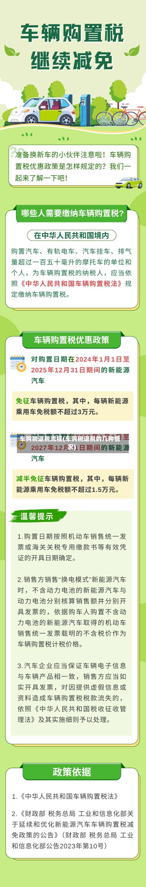 车购税退税流程(车购税退税的几种情况)