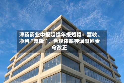 津药药业中报延续年报颓势：营收、净利“双降”	，合规体系存漏洞遭责令改正-第2张图片