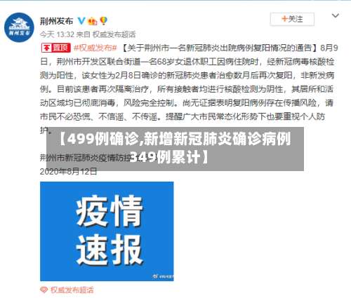 【499例确诊,新增新冠肺炎确诊病例349例累计】-第1张图片