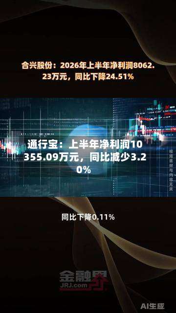 通行宝：上半年净利润10355.09万元，同比减少3.20%-第2张图片