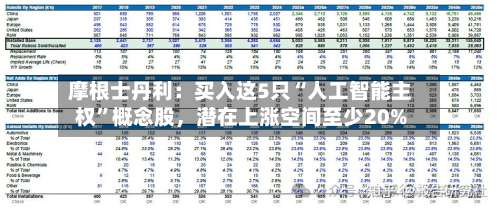 摩根士丹利：买入这5只“人工智能主权	”概念股，潜在上涨空间至少20%-第2张图片