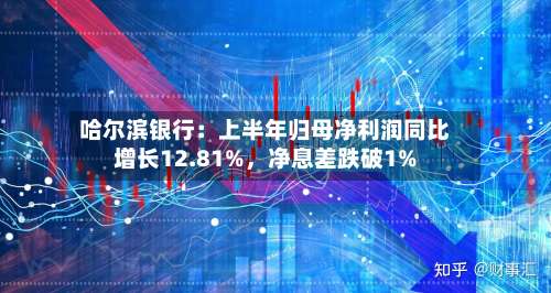 哈尔滨银行：上半年归母净利润同比增长12.81%	，净息差跌破1%-第1张图片
