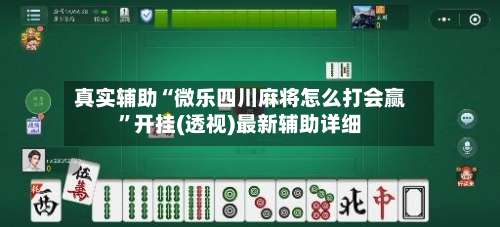 真实辅助“微乐四川麻将怎么打会赢	”开挂(透视)最新辅助详细-第2张图片
