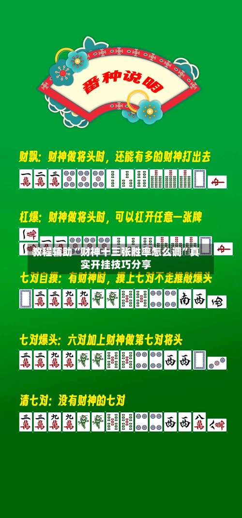 教程辅助“财神十三张胜率怎么调”真实开挂技巧分享-第2张图片