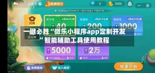 一键必胜“微乐小程序app定制开发”智能辅助工具使用教程-第3张图片