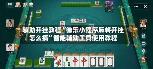 辅助开挂教程“微乐小程序麻将开挂怎么搞”智能辅助工具使用教程-第2张图片