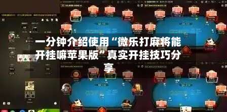 一分钟介绍使用“微乐打麻将能开挂嘛苹果版	”真实开挂技巧分享-第3张图片
