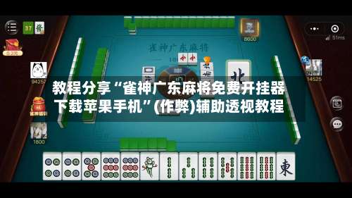 教程分享“雀神广东麻将免费开挂器下载苹果手机”(作弊)辅助透视教程-第2张图片