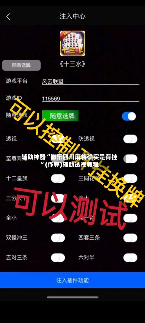 辅助神器“微乐四川麻将确实是有挂	”(作弊)辅助透视教程-第2张图片