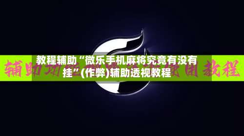 教程辅助“微乐手机麻将究竟有没有挂”(作弊)辅助透视教程-第2张图片