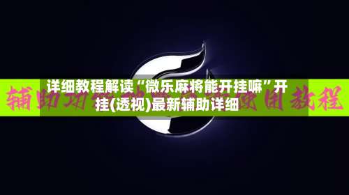 详细教程解读“微乐麻将能开挂嘛”开挂(透视)最新辅助详细-第2张图片