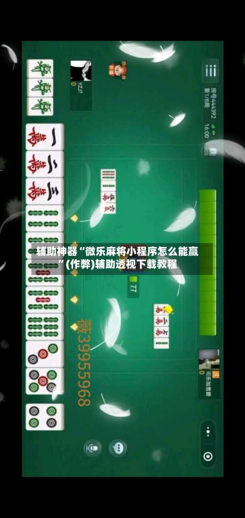 辅助神器“微乐麻将小程序怎么能赢”(作弊)辅助透视下载教程-第2张图片