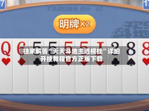 独家解答“天天斗地主透视挂	”详细开挂教程官方正版下载-第2张图片
