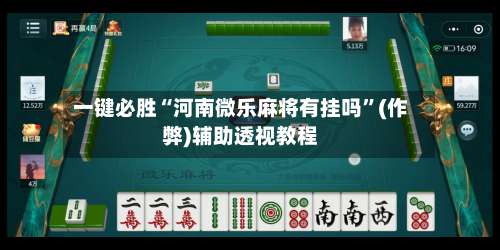 一键必胜“河南微乐麻将有挂吗”(作弊)辅助透视教程-第2张图片