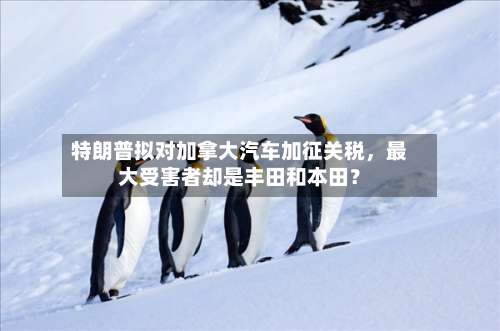 特朗普拟对加拿大汽车加征关税，最大受害者却是丰田和本田？-第2张图片